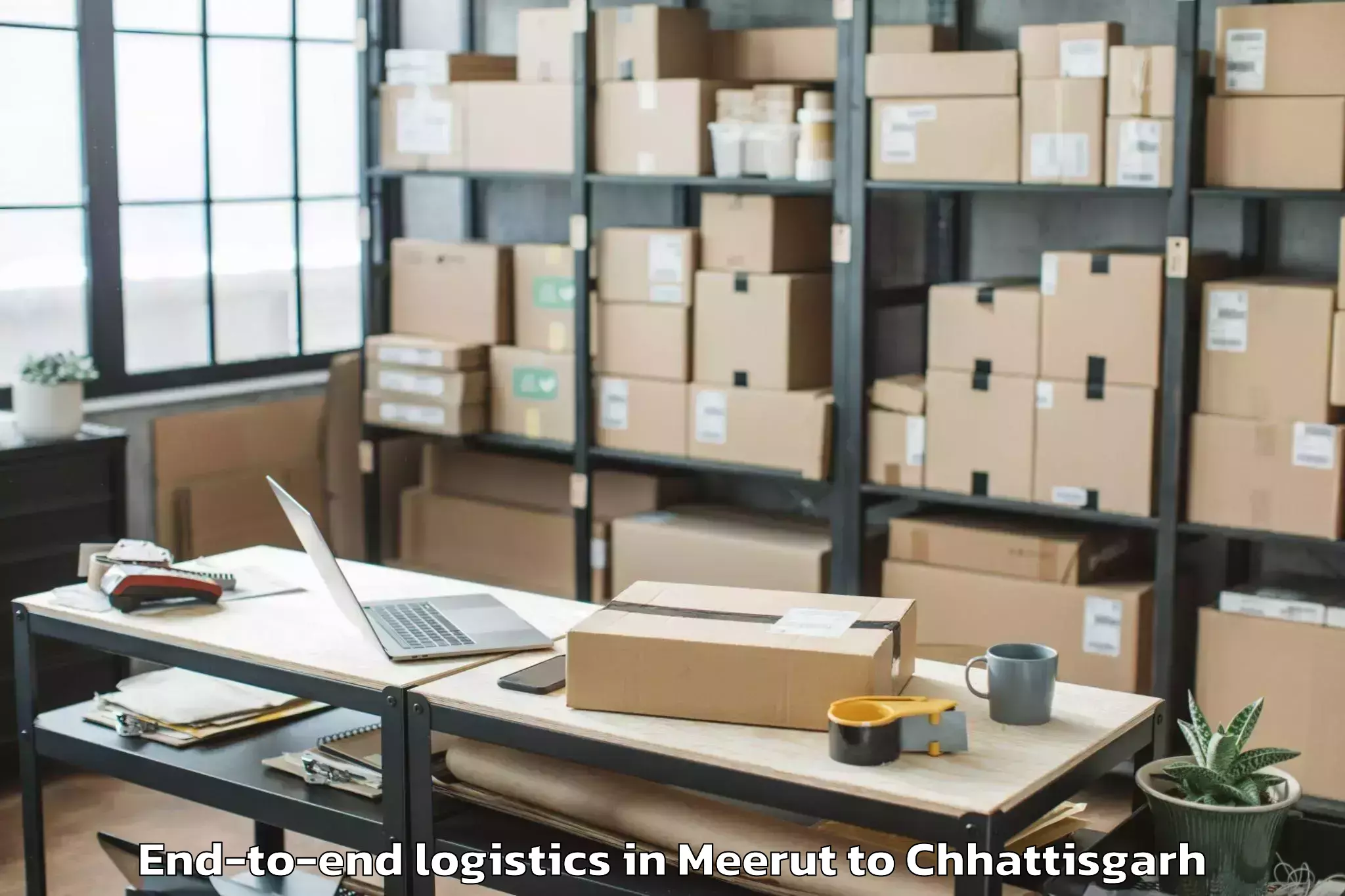 Book Meerut to Raigarh Chhattisgarh End To End Logistics Online